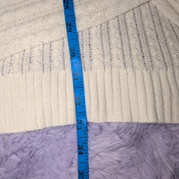 Pink Rose Cream Asymmetrical Knit Dress - Picture 6 of 6